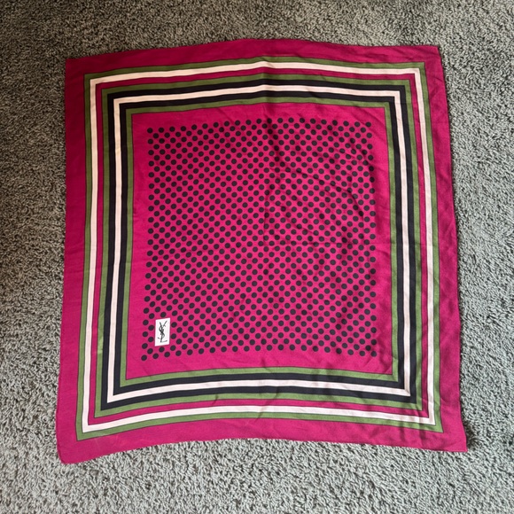 Vintage Yves Saint Laurent silk scarf YSL - Picture 1 of 7